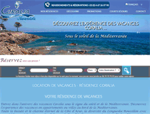 Tablet Screenshot of coralia-vacances.com